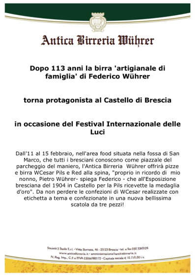 Dopo 113 anni la birra artigianale di famiglia - Prima Pagina